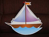 Sail boat cutout